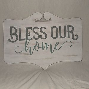 “BLESS OUR HOME” Wooden Wall Art 31”x23”